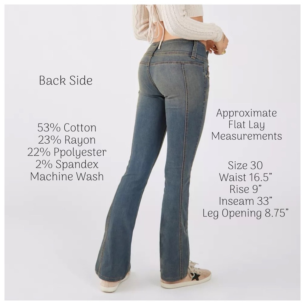 BDG Y2K Belted Flared Denim Jeans - Picture 5 of 7